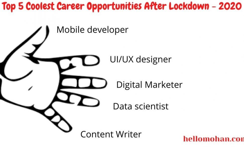 Top 5 Coolest Career Opportunities After Lockdown - 2020